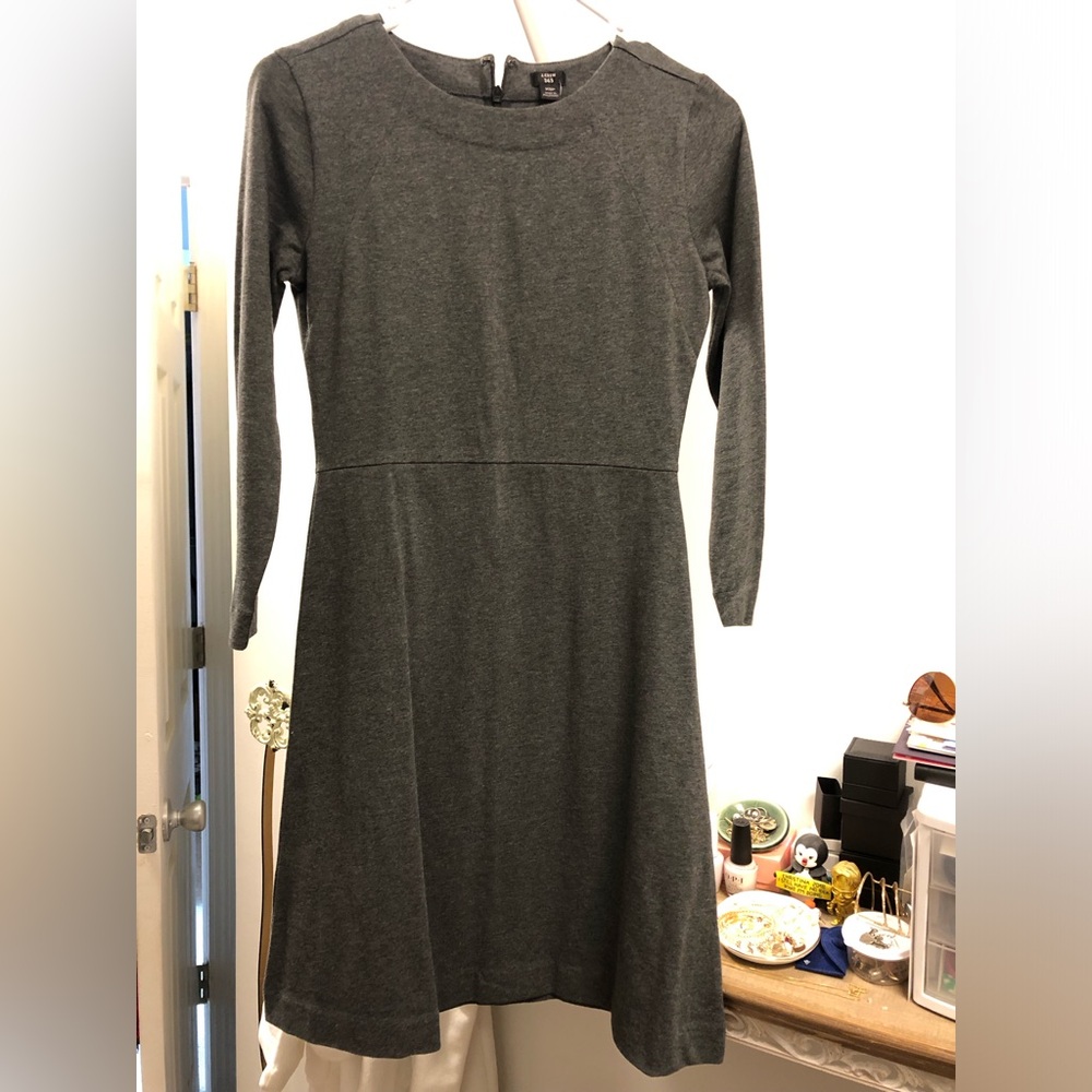 J. Crew Charcoal Gray Quarter Sleeve Dress